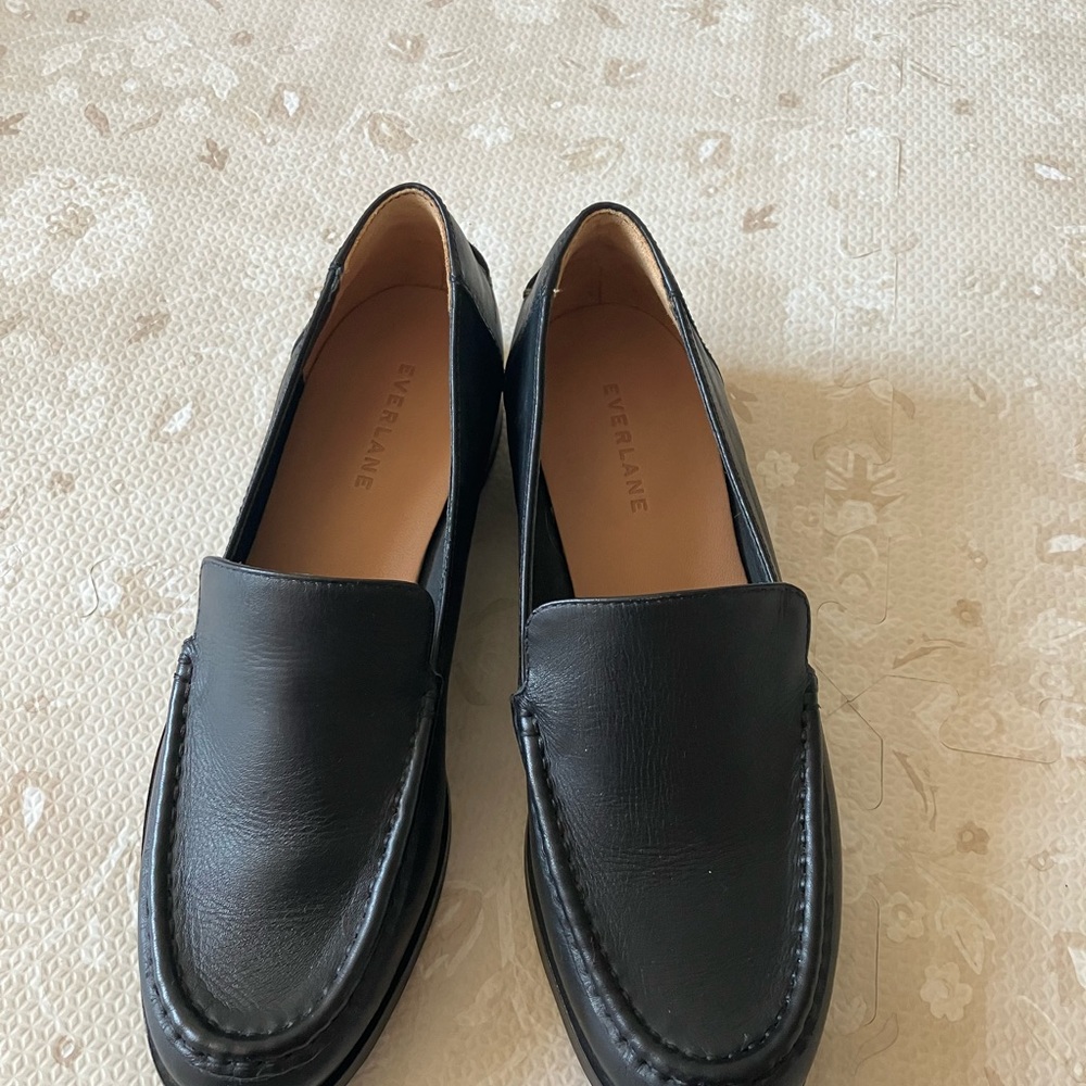 Everlane Black Leather Loafers